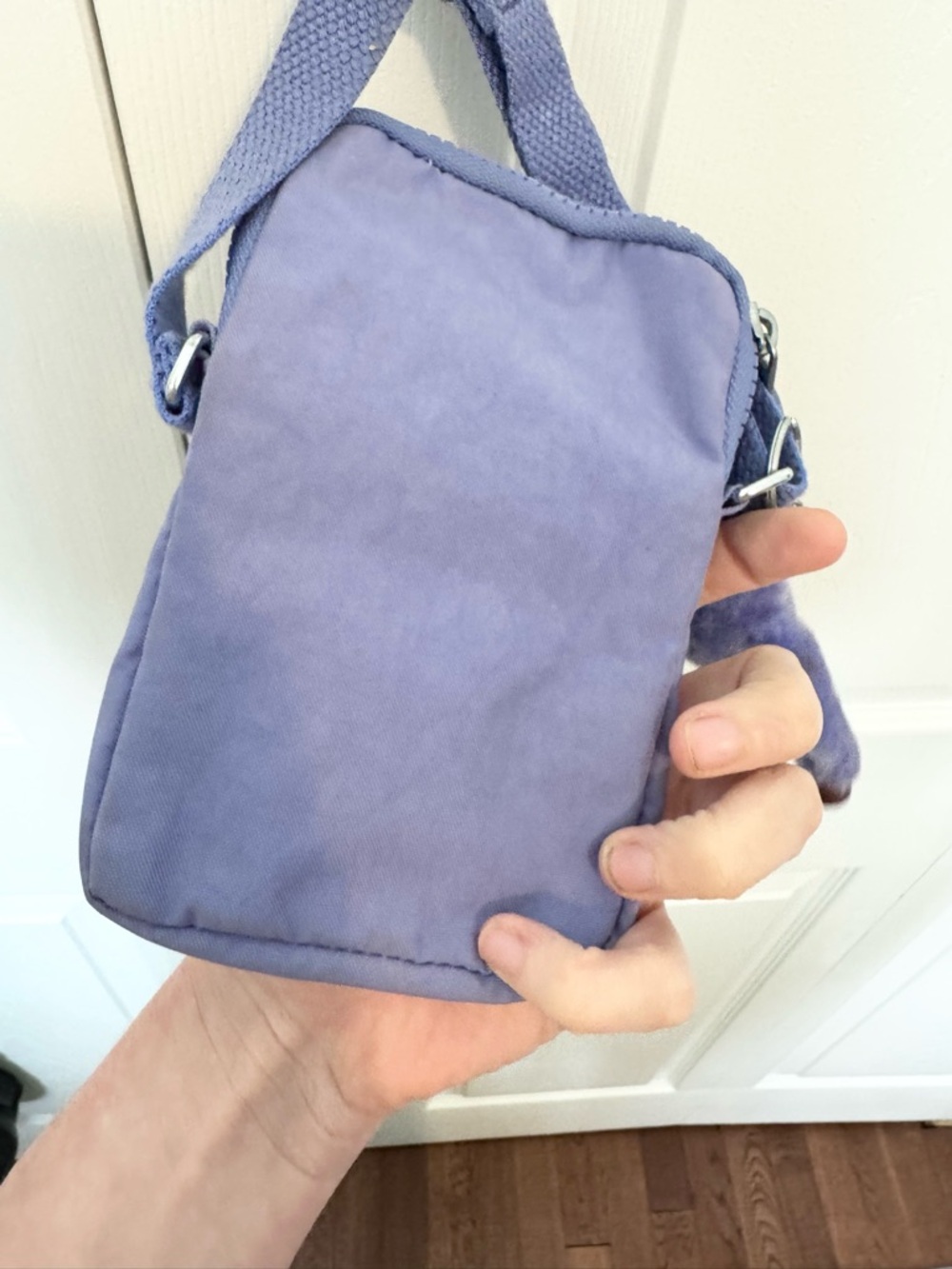 Kipling Purple Mini Crossbody Phone Bag Travel Purse w/ Emily Monkey Charm AS IS - Picture 5 of 10